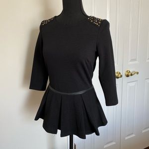 NWOT Sugarlips Peplum 3/4 sleeve top